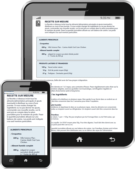 recette pour un chien cuisine-a-crocs tablette mobile